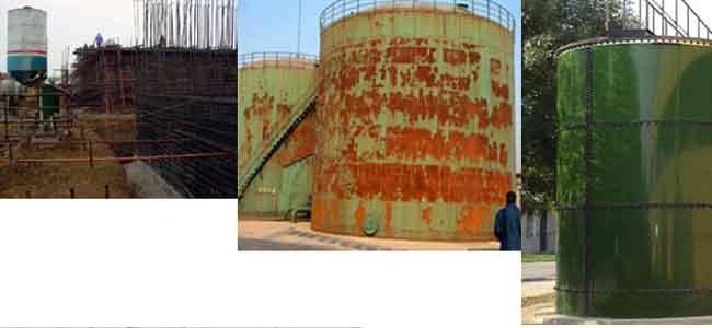 टिकाऊ बोल्ट स्टील टैंक / 50000 गैलन पानी भंडारण टैंक 0