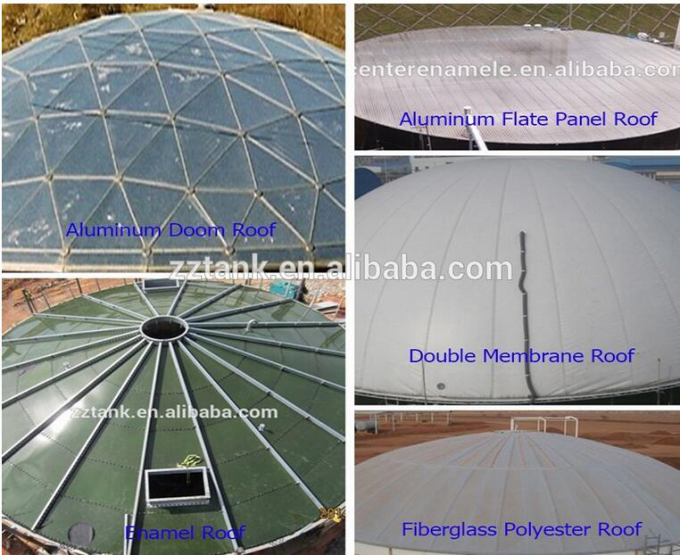 शंकुदार छत वाले कांच से लिपटे जल भंडारण टैंक न्यूनतम रखरखाव आवश्यकताएं 0