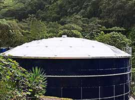 इक्वाडोर में कृषि जल उपचार परियोजना के लिए कांच-फ्यूज्ड-टू-स्टील टैंक 7