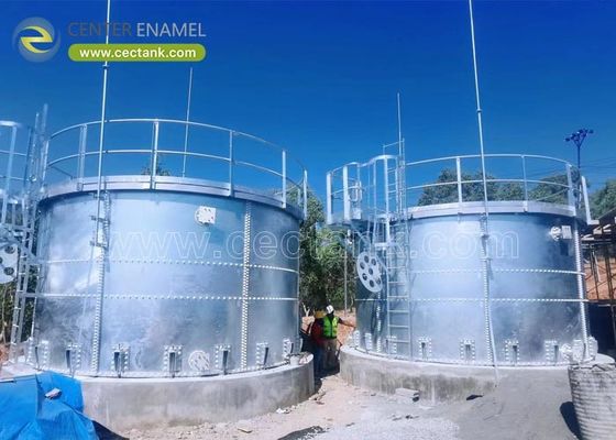 खाद्य भंडारण सिलो के लिए त्वरित स्थापना जस्ती इस्पात टैंक