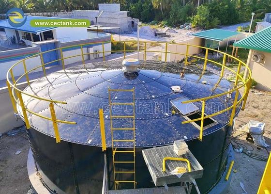 क्षरण प्रतिरोधी बॉल्टेड स्टील बायोगैस स्टोरेज टैंकों के साथ ग्लास-फ्यूज-टू-स्टील छतः एनेरोबिक डाइजेस्ट सिस्टम के लिए आदर्श समाधान