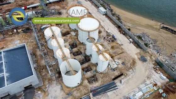 तरल लिक्विटेट के लिए इपॉक्सी लेपित स्टील बोल्ट टैंकोंः भंडारण संक्षारक लैंडफिल अपवाह