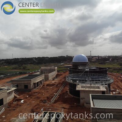 बायोमास डाइजेस्ट प्रोजेक्ट से बायोगैस के लिए डबल झिल्ली बायोगैस धारकः निरंतर या बैच डाइजेस्टर आउटपुट का प्रबंधन करने के लिए आवश्यक वॉल्यूम स्थिरता प्रदान करता है