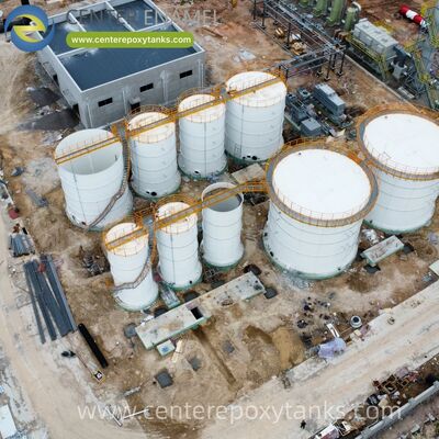 अनैरोबिक बायोगैस डाइजेस्टर्स के रूप में बोल्ट स्टील टैंक टैंकः माइक्रोबियल अपघटन और गैस उत्पादन के लिए अनुकूलित वायुरोधी रिएक्टर पात्र।