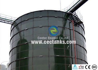 पीने योग्य ग्लास लेपित स्टील टैंक / एल्यूमीनियम फ्लैट छत के साथ पानी भंडारण टैंक