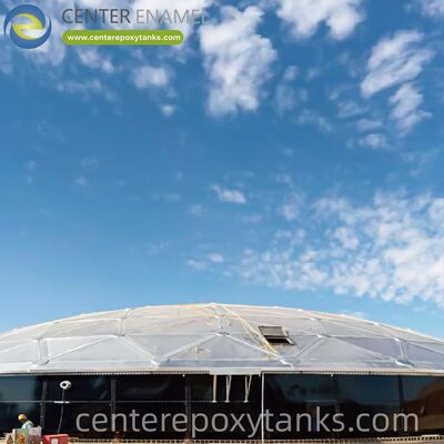 एक स्लाइड डाइजेस्ट टैंक के लिए एल्यूमीनियम गुंबदः जंग प्रतिरोधी कवर जो गर्मी के नुकसान को कम करता है और डाइजेस्टर तापमान बनाए रखता है