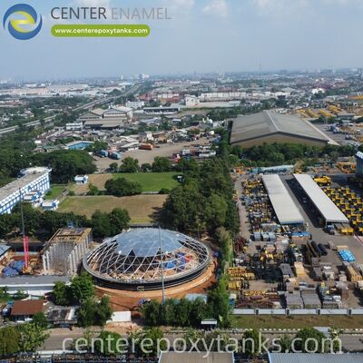 Aluminum Dome for a Sludge Buffer Tank: Creates a Weatherproof Seal that Helps Minimize Volatile Organic Compound Emissions