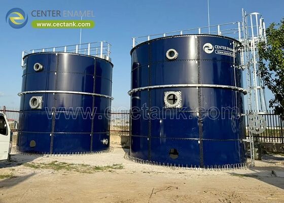 ग्लास फ्यूज्ड स्टील तरल भंडारण टैंक साइलो बायोगैस कंटेनर एसिड और क्षारता सबूत