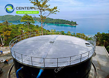 फार्मेसी अपशिष्ट जल उपचार संयंत्र के लिए 65000 गैलन बोल्ट स्टील स्लैग होल्डिंग टैंक