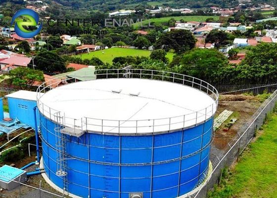 औद्योगिक अपशिष्ट जल उपचार परियोजना के लिए उच्च संक्षारण प्रतिरोध कांच अस्तर स्टील तरल भंडारण टैंक