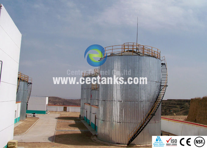 डबल कोटिंग स्टील अनाज भंडारण साइलो / 100000 / 100k गैलन जीएफटीएस टैंक 0